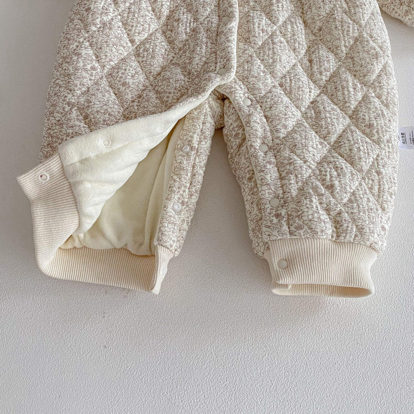 MyKids-USA Floral and Argyle Baby Fleece Romper