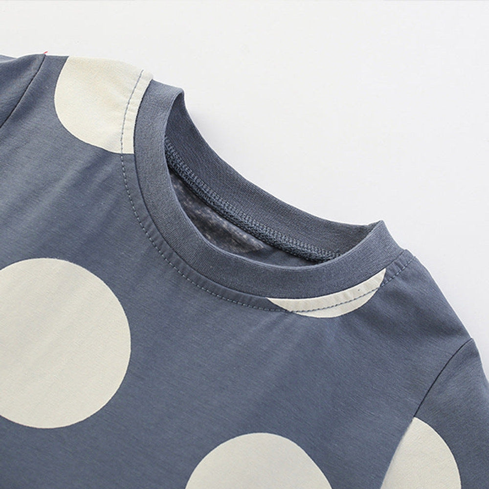 MyKids-USA Girls Floral and Polka Dot Dress
